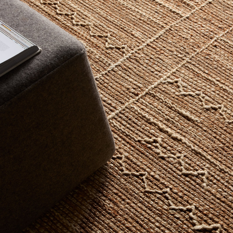 Jaipur Living Kiburi SOS01 Handwoven Geometric Tan Area Rug (3'X5'), Rectangle 7'9" x 9'9"