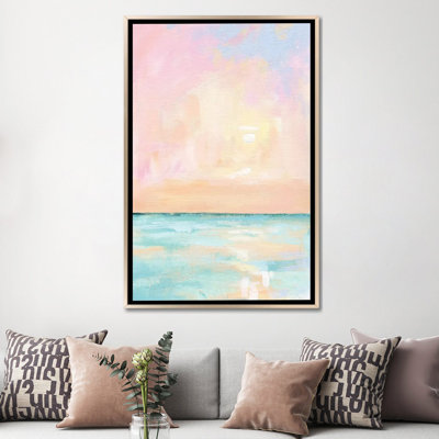 «Pastel Florida Sunset», reproduction d'art sur toile encadrée