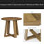 Table basse compacte, table de conférence, bureau rond
