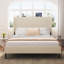 Queen Size Platform Bed , Metal Bed Frame with Charging Station, No Box Spring Needed, (Beige), Noise Free,Easy Assemble.-1512593726