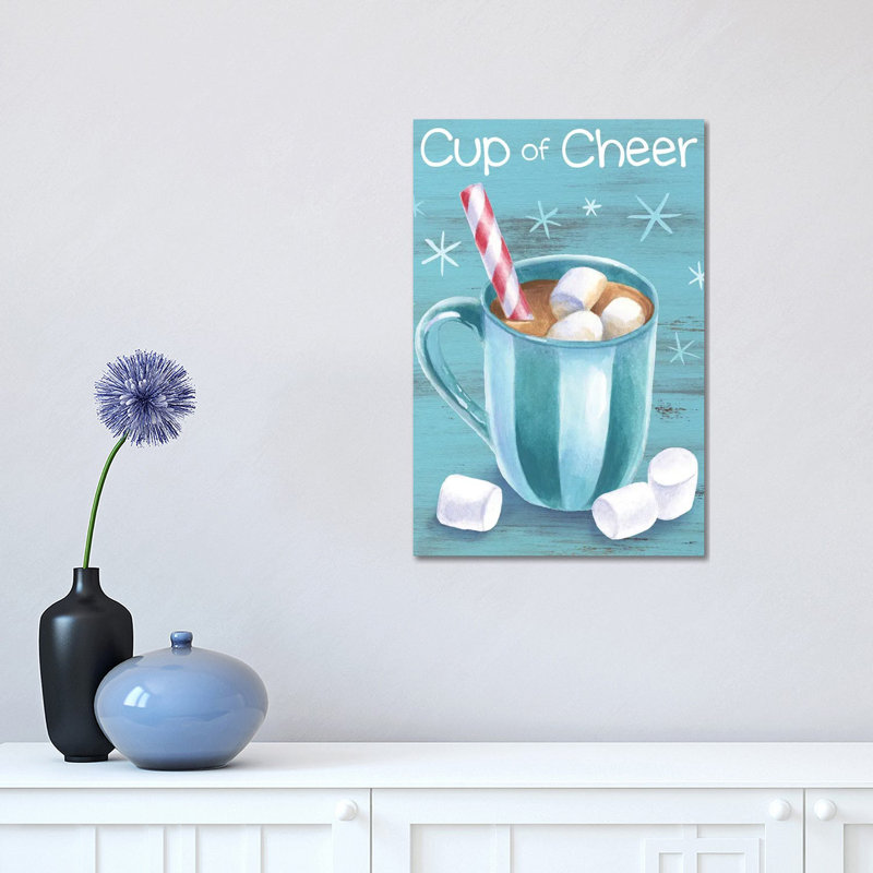Menthe poivrée cacao I-Cup of Cheer par Kelsey Wilson, reproduction d’art, Pas de tapis, Toile tendue