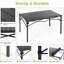 Table de camping pliante, tablette portative en aluminium