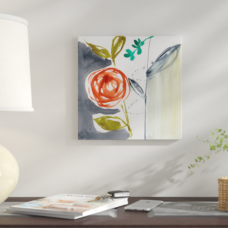 « painted fantaisies vi », reproduction sur toile, H 37 po x l 37 po x P 1,5 po, Pas de tapis, Toile tendue