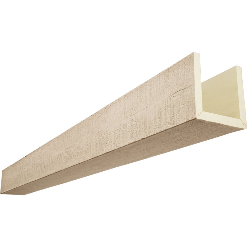 Rough Cedar Endurathane Faux Wood 3-Sided Ceiling Beam (U-beam)