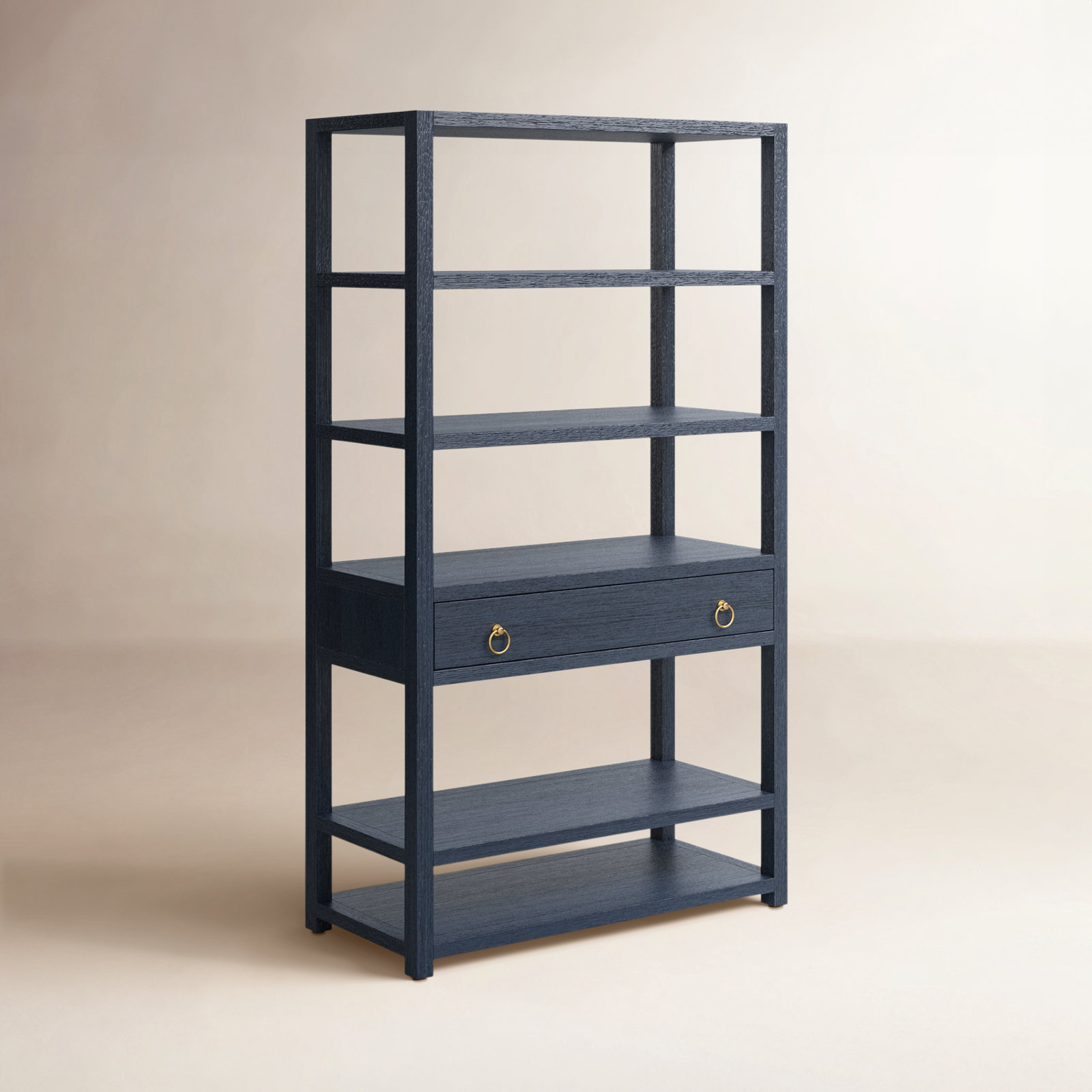 Elin 39" Bookcase, Navy Blue