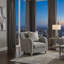 Chaise assortie en velours Roxbury Park - Ardoise / gris pâle