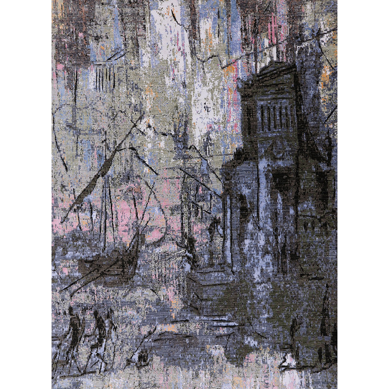 Tapis noir / gris Braceville, Rond 5 pi