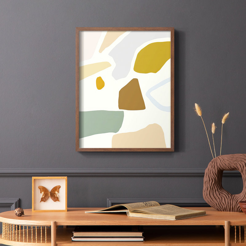 «Pastel Splotches II», reproduction encadrée - bois massif, Brun, H 28 po x l 22 po