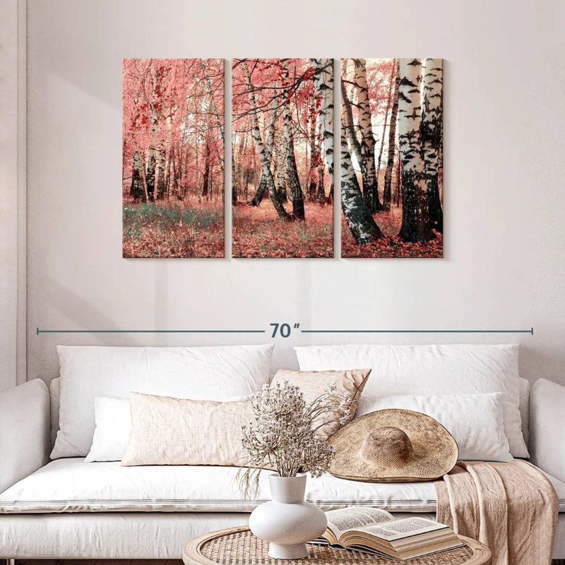 Alvord Pink Birch Forest, 28" H x 45" W