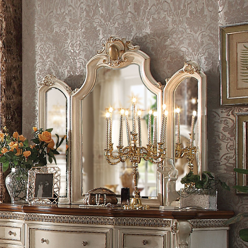 Miroir de commode arquée traditionnelle Linden boulevard