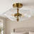 16.5" Glass Semi Flush Mount Ceiling Light