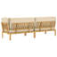  Ensemble de canapé avec coussin 3 pièces en bois d'acacia massif beige-1436124232