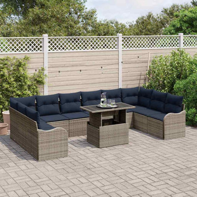 Ensemble de canapé de jardin avec coussin vidaXL 11 pièces vidaXL