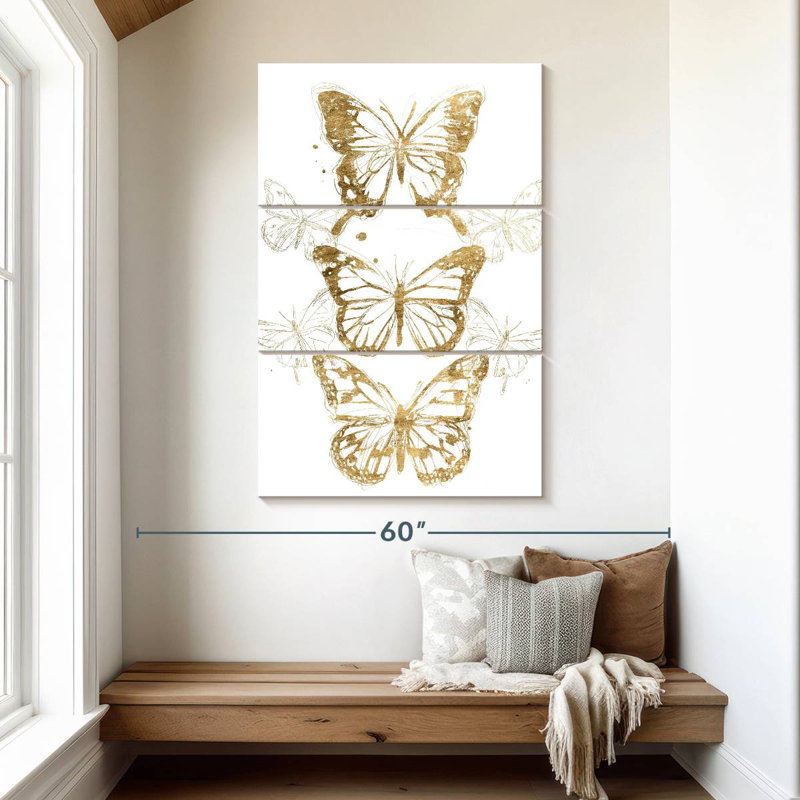 Gold Butterfly Contours I