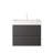 Lybarger 24'' Striped Single Bathroom Vanity with Solid Surface Top