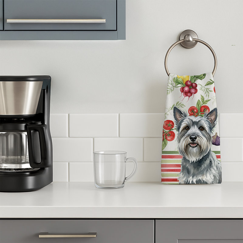 Serviette de cuisine grise Skye Terrier, Grey Skye Terrier
