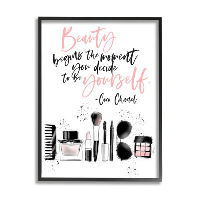Beauty Begins Uplifting Fashion Quote Giclee Art By Alison Petrie