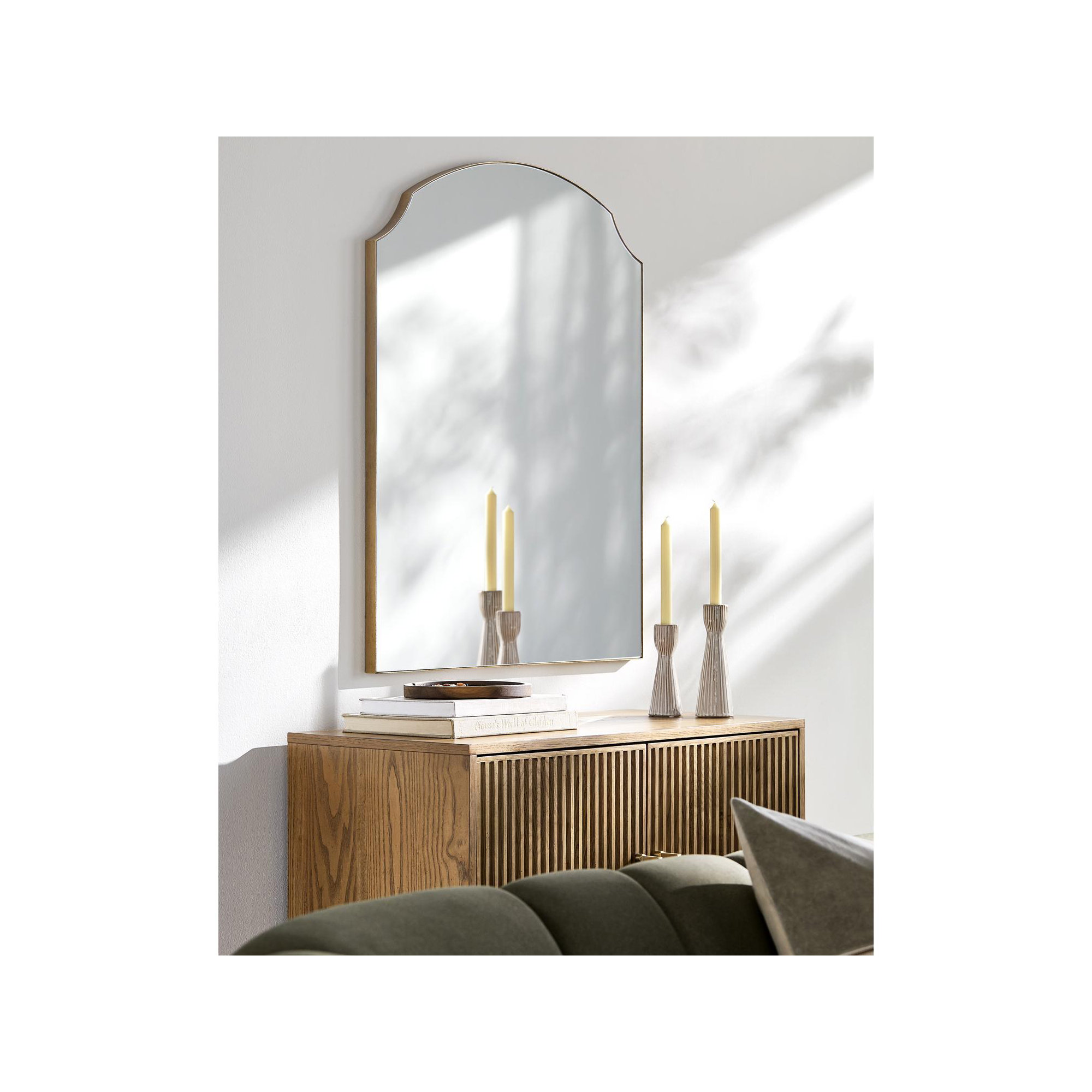 Galey Alix x Livabliss Landon Mirror, Gold, 36" x 29"