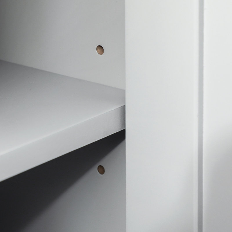 Under Sink Storage Cabinet, Gray Bathroom, With Adjustable Shelf Solution Bathroom Container, For Space Saving