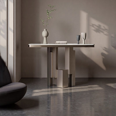 Italian-style stainless steel console table