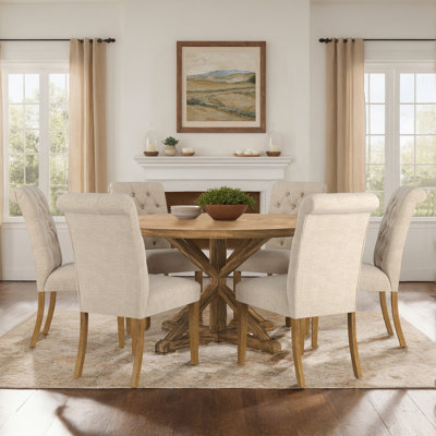 Deane 6 - Person Pedestal Dining Set