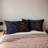 Shenglei Blue, Red and Black Geometric Block Print Microfiber Duvet Cover Set with 2 Pillowcases, Twin, 3-Piece (Inserts Not Included)-122001163-122001160