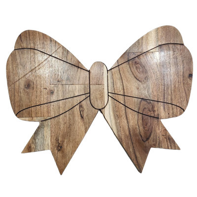 Wood Bow Serve Board With Spreader