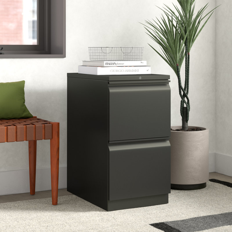 Brigade 2-Drawer Vertical Filing Cabinet, Charcoal