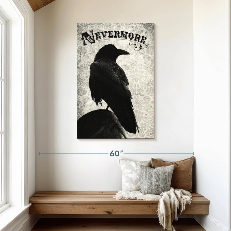 Brampt Nevermore Crow, 45" H x 30" W