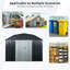 10 Ft X 12 Ft Outdoor Metal Storage Shed With Arch Roof With Lockable Doors For Backyard Garden Patio Lawn