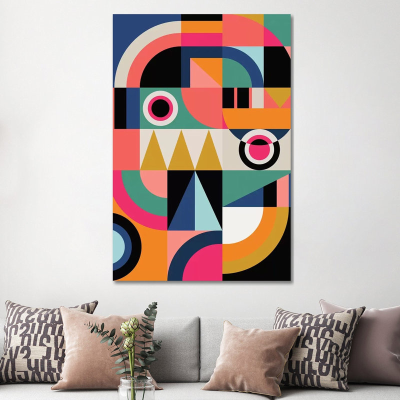 Graphic XIII by Susana Paz - Print on Canvas, 152.4cm H x 101.6cm W x 3.81cm D, Wrapped Canvas