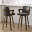  Tabouret de bar et de comptoir pivotant 26 po avec accoudoirs-1133355897-1113464005