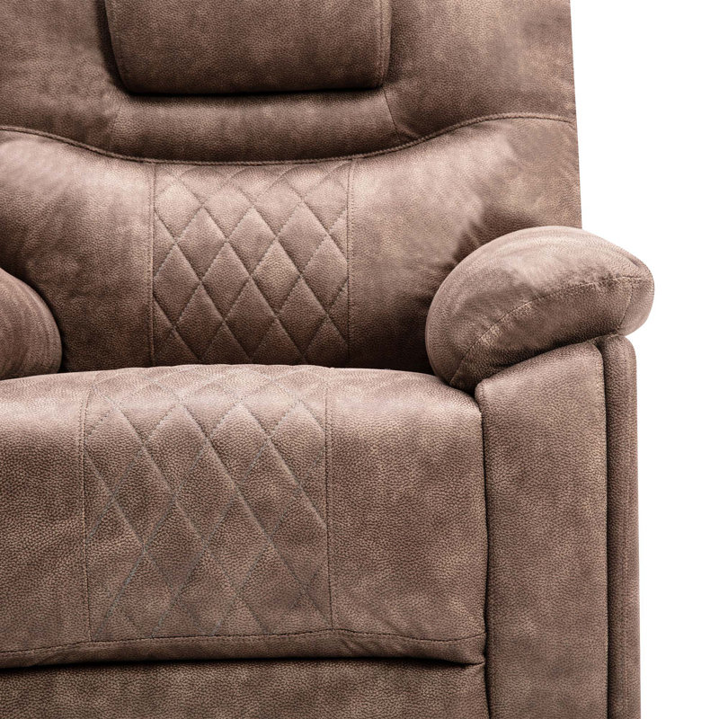 Yanairis Faux Leather Massage Chair, Brown