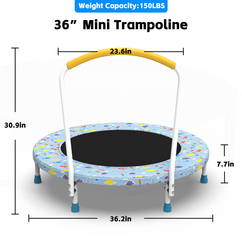 Versatile Mini Trampoline for Kids with Safety Features and Fun Design