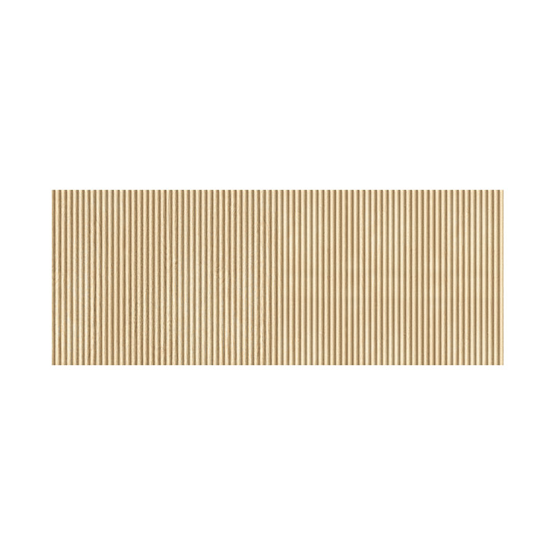 Modern Wavy Wooden Headboard, 60.8" Wide Vertical Wood Grain Design, Easy Wall-Hanging Assembly, Bohemian Style, Oak, Oak