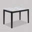 Ensemble de salle à manger 5 pièces contemporain: table rectangulaire en faux marbre et chaises rembourrées, bois massif capitonné