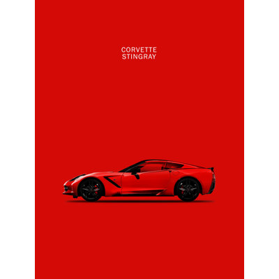 Chev Corvette-Stingray Red par Mark Rogan - impression sur toile tendue