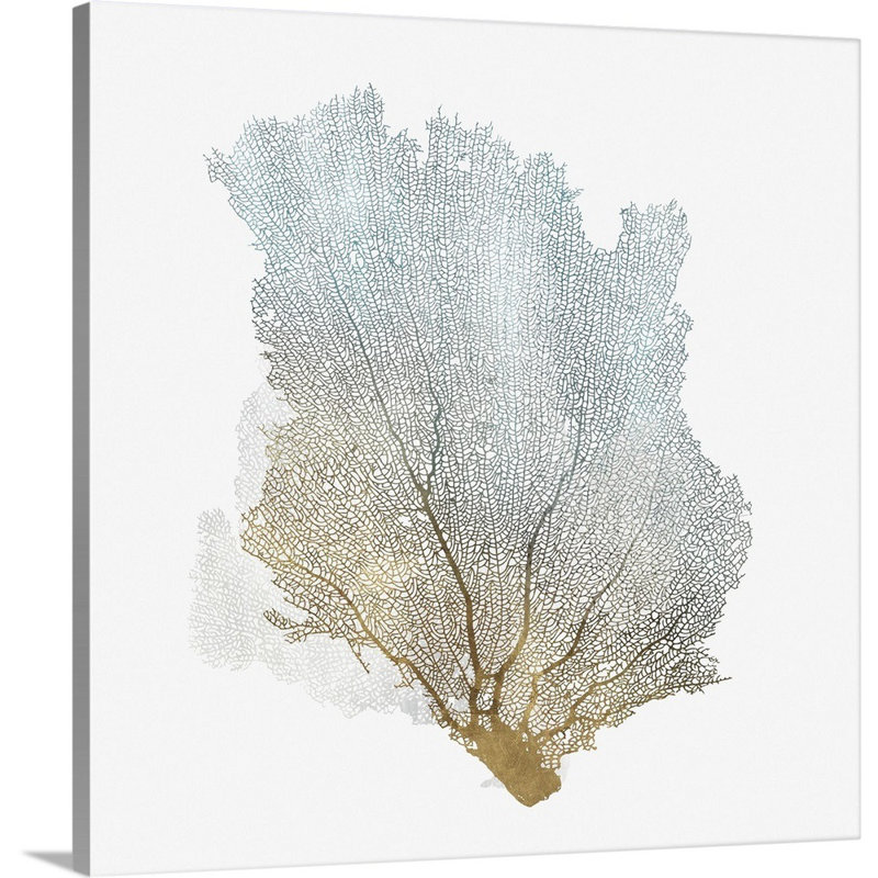 «Delicate Coral I» par Isabelle Z - reproduction d'art sur toile, Toile tendue, H 16 po x l 16 po, Sans cadre