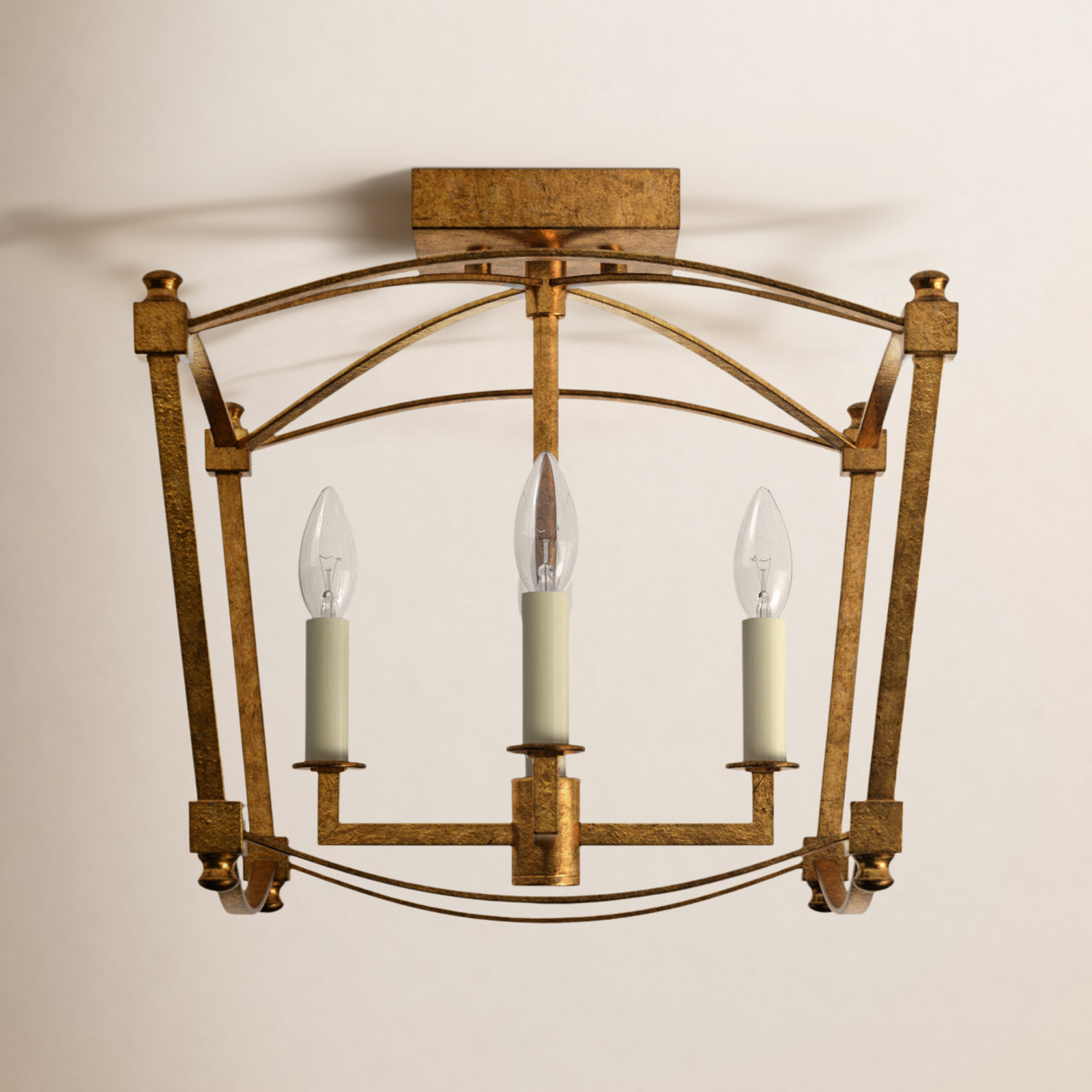 Birch Lane Olive 4 - Light Semi-Flush Mount & Reviews | Wayfair