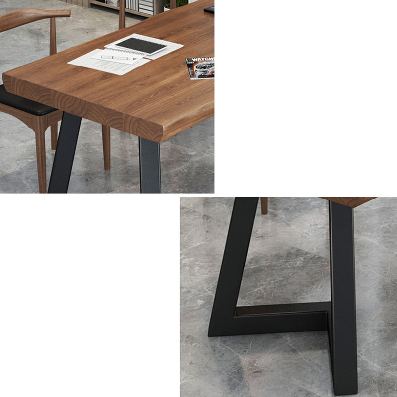 Ensemble de table de salle à manger en bois massif de style américain., H 29,5 po x L 70,8 po x l 31,4 po