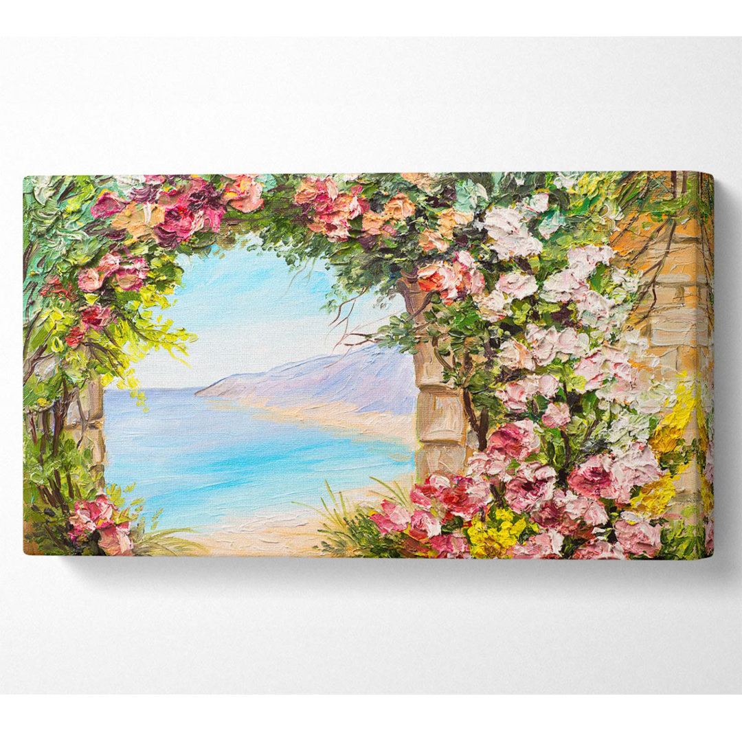 Pinnix Floral View Of The Cove Aquarell - Kunstdrucke auf Leinwand