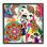 «Pet Labrador Labrador Portrait Vibrant Boho Medallion», art sur toile tendue surdimensionnée par Sangita Bachelet