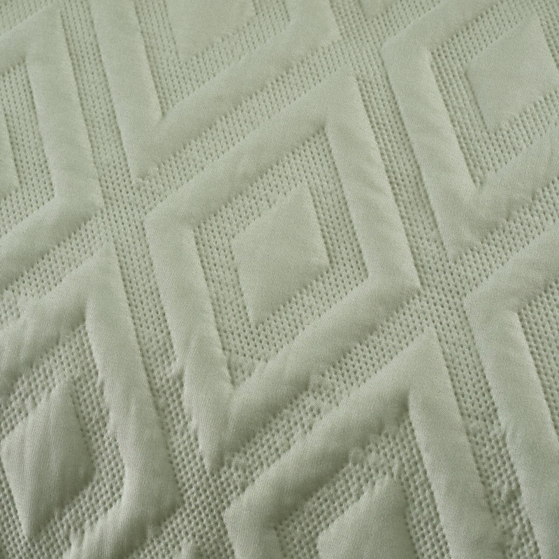 Jacob Geo Soft Touch Duvet Cover Set, Double Duvet Cover + 2 Standard Pillowcases, Green