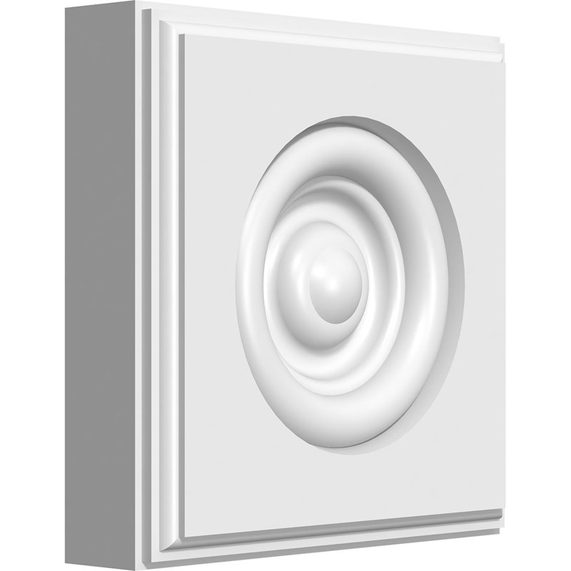 Standard Sedgwick Bullseye Rosette with Beveled Edge, 4" H x 4" W x 1" D
