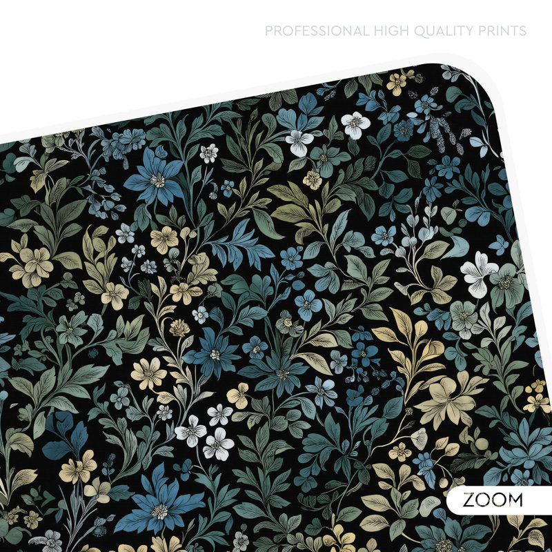 Botanical Floral Non-Wall Damaging Peel and Stick Wall Decal, 71" H x 40" W 