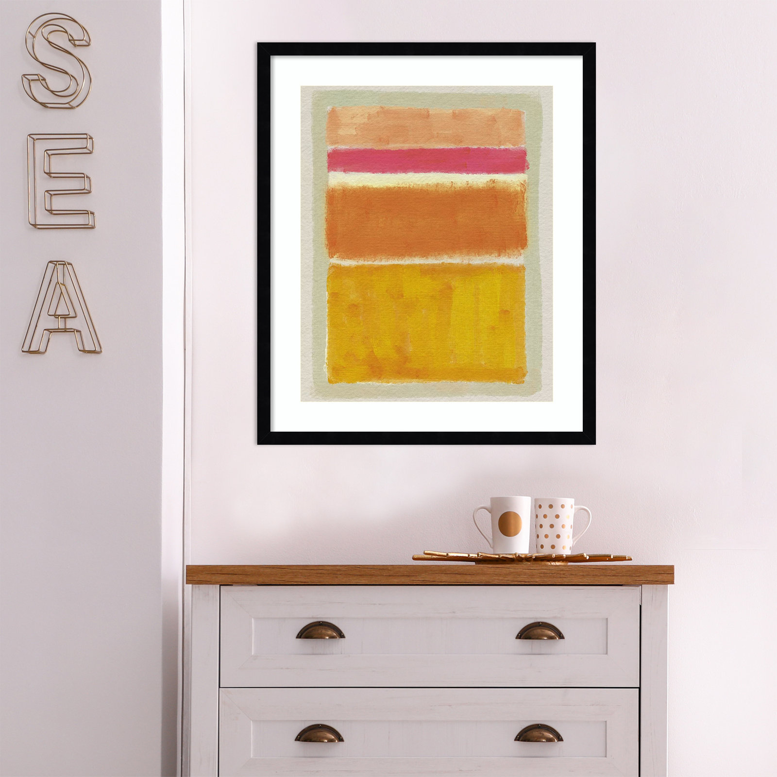 Rothko Inspired Tonescape by Victoria Barnes, Black, 21" H x 17" W x 1" D