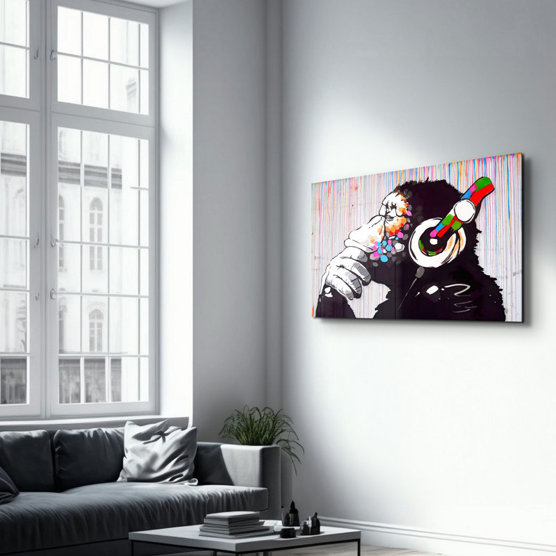 Peinture murale élégante en verre trempé 18,1 po x 28,3 po | 100% verre trempé, épaisseur: 0,16 pouce | Imprimé UV pour des couleurs éclatantes et une durabilité | Parfait pour la décoration intérieure et l'esthétique moderne