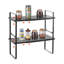 2 Tier Cabinet Organizer Shelf Counter Shelves Steel Kitchen Storage Spice Rack-325073118