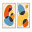 Minimal 20S Bauhaus géométrique xiv - ensemble de 2 peintures-878241892-878241897