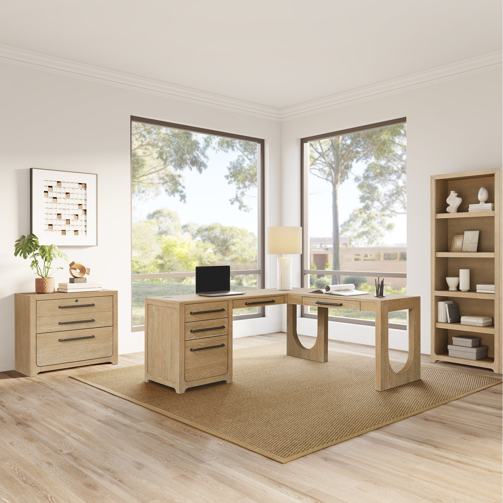Fitzgerald L-Shaped Computer Desk